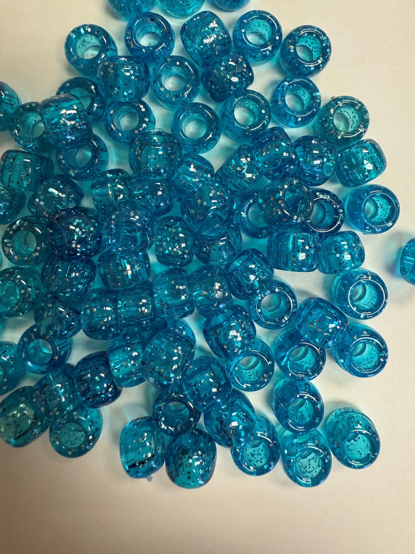 Pony Beads 6 x 9mm Sparkle Colors Pkg 1000 750V