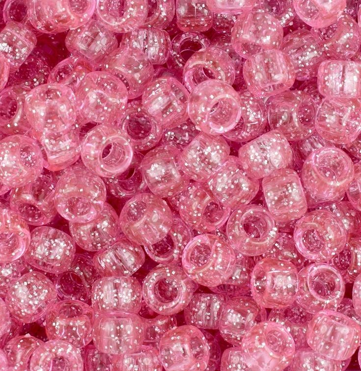 Pony Beads 6 x 9mm Sparkle Colors Pkg 1000 750V