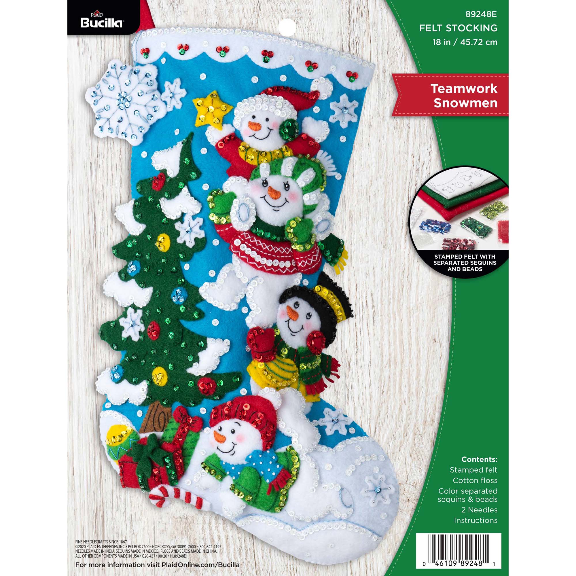 Bucilla ® Seasonal - Felt - Stocking Kits - Teamwork Snowmen - 89248E –  Creative Wholesale