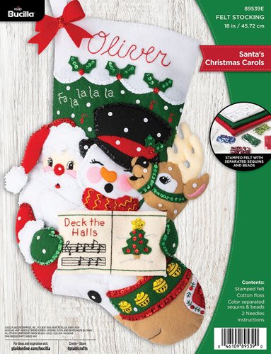 Bucilla ® Seasonal - Felt - Stocking Kits - Santa's Christmas Carols - –  Creative Wholesale