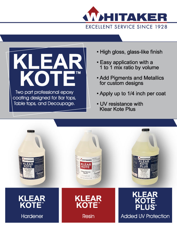 Klear Kote PLUS UV Epoxy Resin 4 gal kit NEW