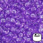 Pony Beads 6 x 9mm Transparent Colors Pkg 1000 750V