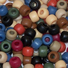 Pony Beads 6 X 9mm, Frosted/Matte Colors Pkg 1000 - Creative Wholesale