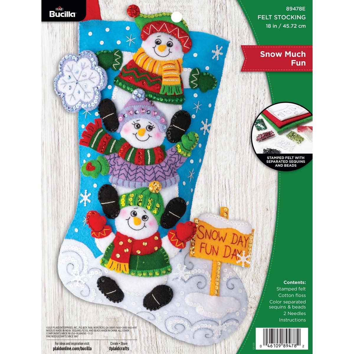 Bucilla ® Seasonal - Felt - Stocking Kits - Snow Much Fun 89478E – Creative  Wholesale