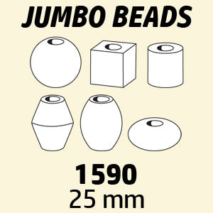 Novelty Beads Jumbo, 25mm, Opaque  Multi #1590SV076 1 lb - Creative Wholesale