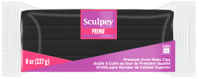 Premo Sculpey® Black, 8 ounce blocks, PE08 5042 - Creative Wholesale