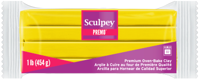 Sculpey Premo Polymer Clay 2Oz-Fluorescent Yellow