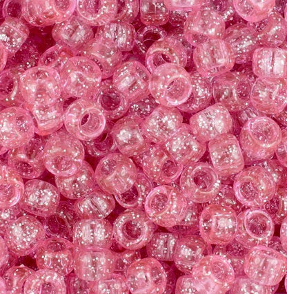 Pony Beads 6 x 9mm Sparkle Colors Pkg 1000  750V
