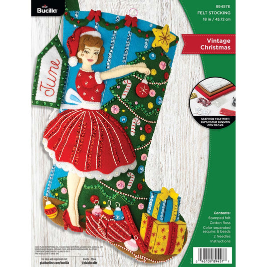 Bucilla ® Seasonal - Felt - Stocking Kits - Vintage Christmas - 89457
