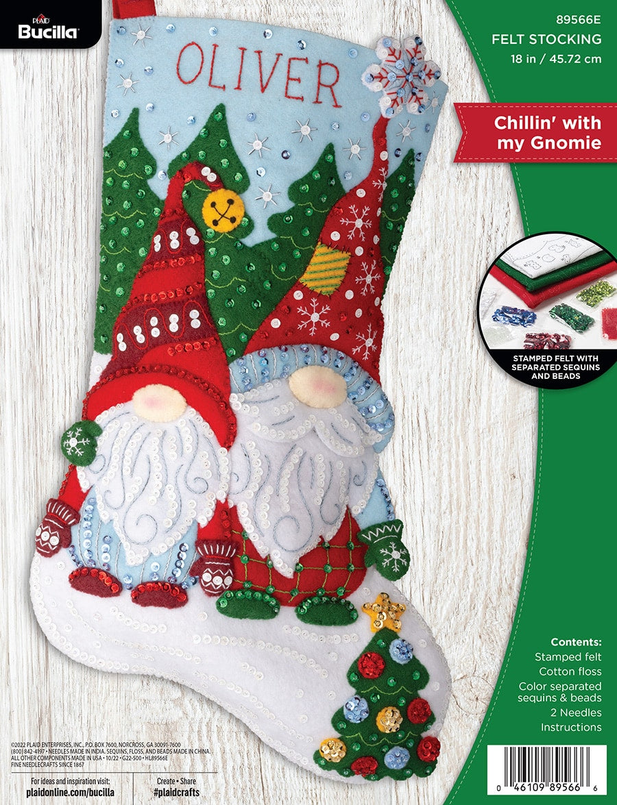 Bucilla ® Seasonal - Felt - Stocking Kits - Chillin' with my Gnomie - 89566E