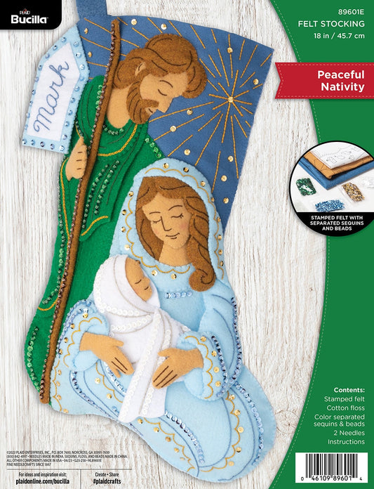 Bucilla ® Seasonal - Felt - Stocking Kits - Peaceful Nativity 89601E