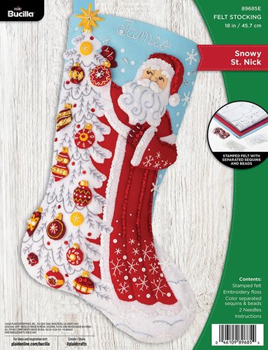 Bucilla ® Seasonal - Felt - Stocking Kits - Snowy St. Nick - 89685E