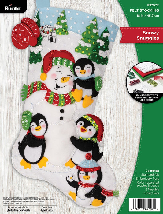 Bucilla ® Seasonal - Felt - Stocking Kits - Snowy Snuggles - 89707E