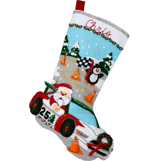 Bucilla ® Seasonal - Felt - Stocking Kits - Holiday Speedway - 89747E