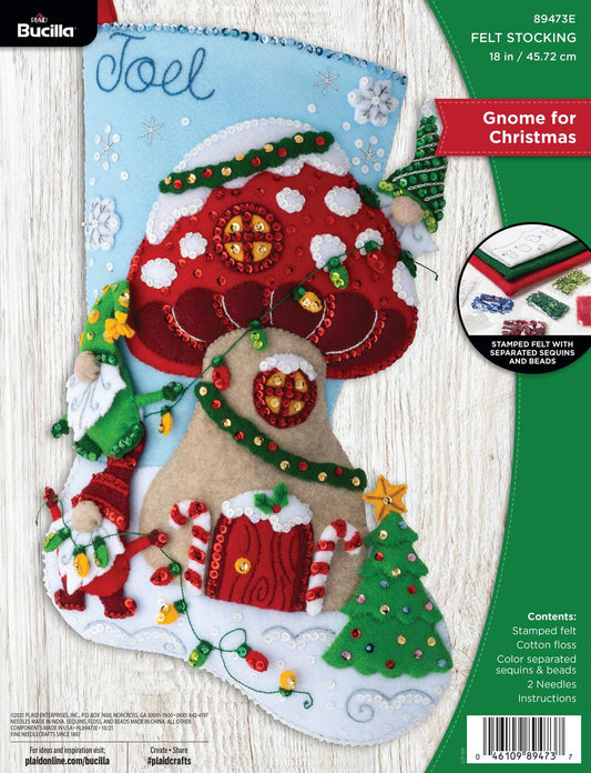 Bucilla ® Seasonal - Felt - Stocking Kits - Gnomes for Christmas - 89473E