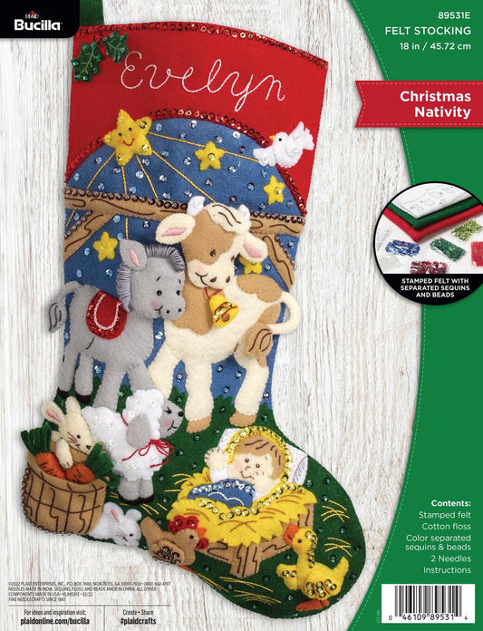 Bucilla ® Seasonal - Felt - Stocking Kits - Christmas Nativity - 89531E