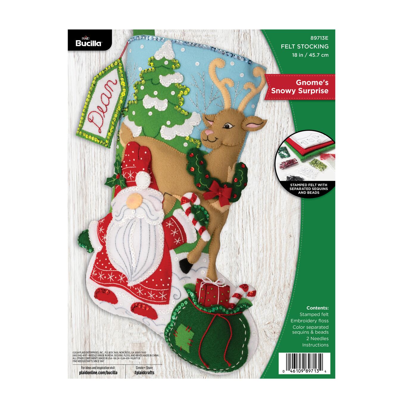 Bucilla ® Seasonal - Felt - Stocking Kits - Gnome's Snowy Surprise - 89713E