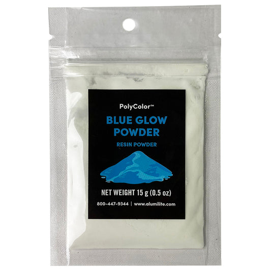 Polycolor Resin Powder Blue Glow 15 Gram Bag (0.5 oz) AL31059