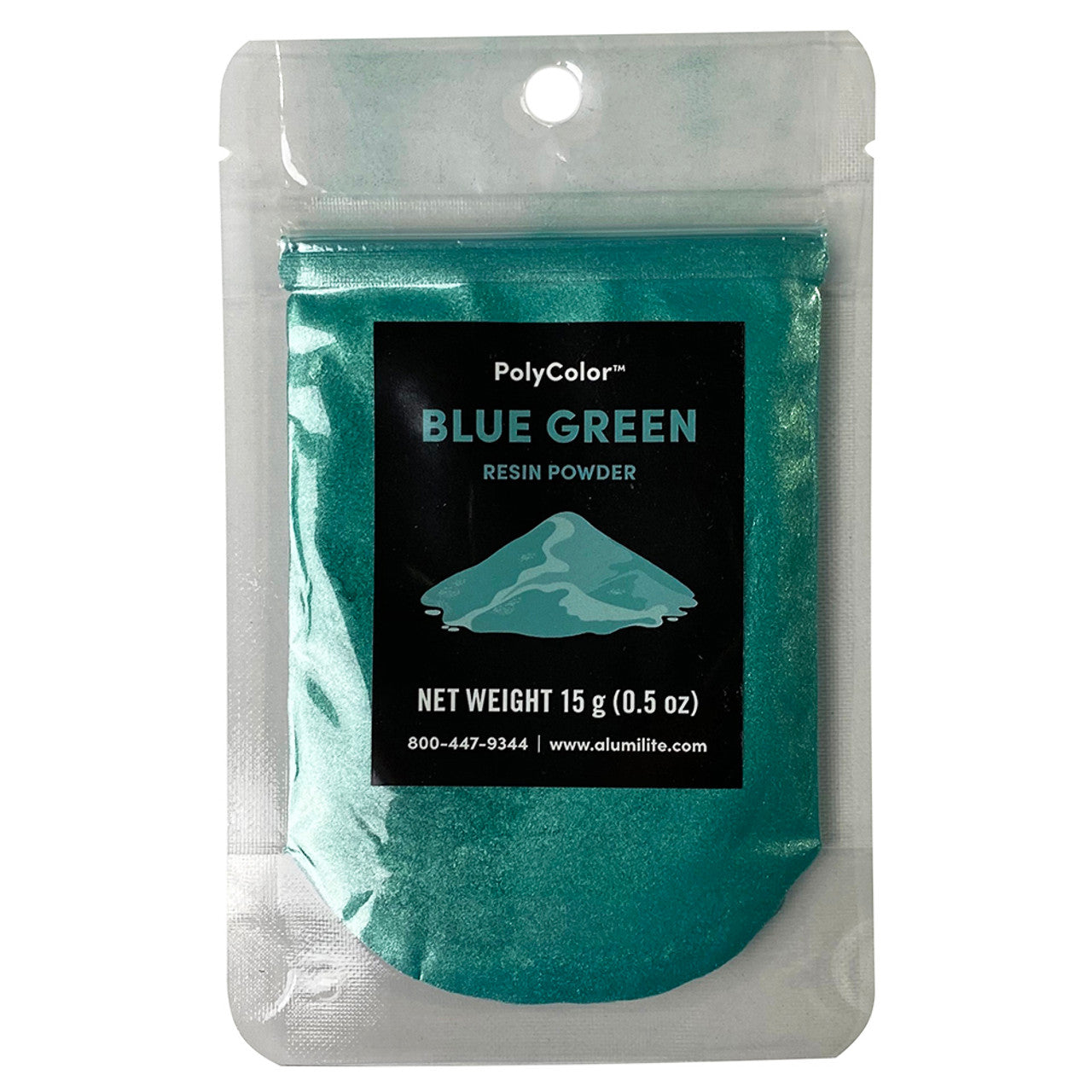 Polycolor Resin Powder Blue Green Metallic 15 G Bag (0.5 oz)  AL31013-15G