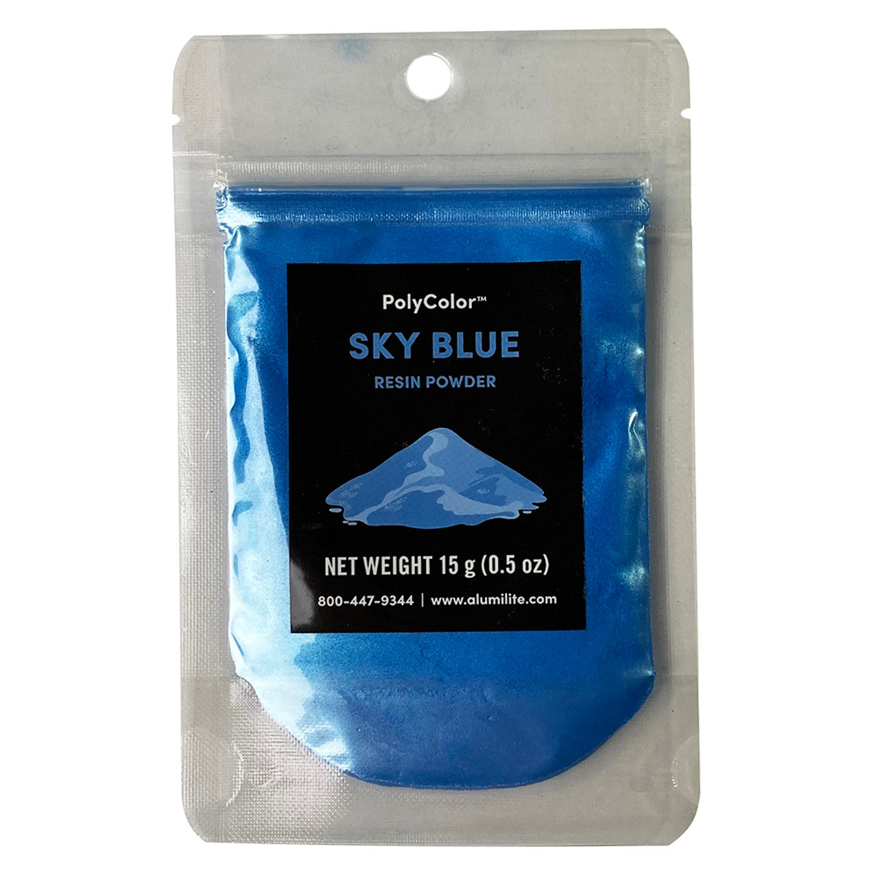 Polycolor Resin Powder Sky Blue 15 Gram Bag (0.5 oz) AL31019