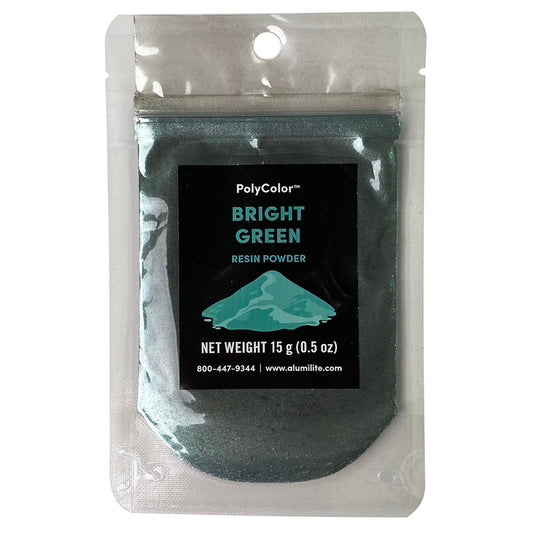 Polycolor Resin Powder Bright Green 15 Gram Bag (0.5 oz) AL31029