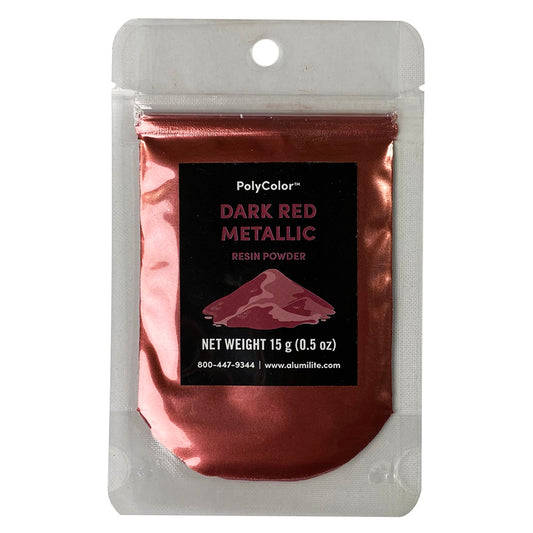 Polycolor Resin Powder Dark Red Metallic 15 Gram Bag (0.5 oz) AL31043