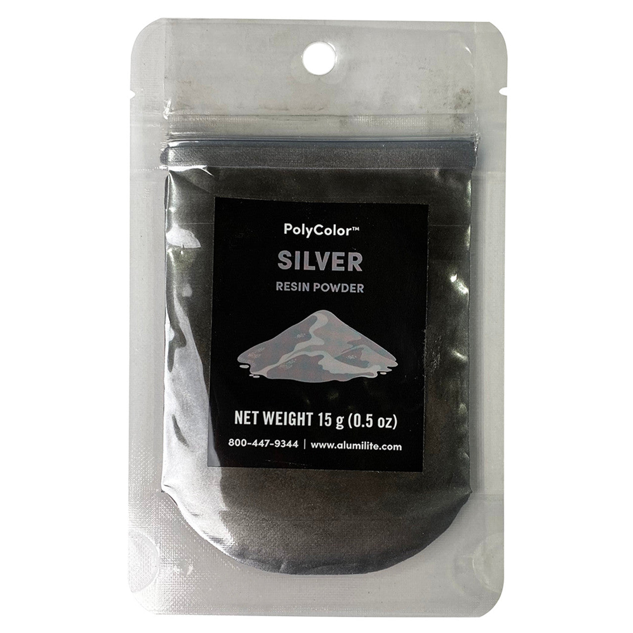 Polycolor Resin Powder Silver Metallic 15 G Bag (0.5 oz)  AL31001-15G