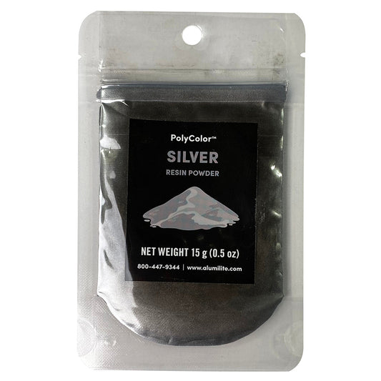 Polycolor Resin Powder Silver 15 Gram Bag (0.5 oz) AL31001