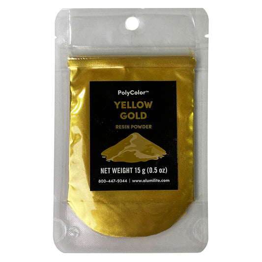 Polycolor Resin Powder Yellow Gold 15 Gram Bag (0.5 oz) AL31011