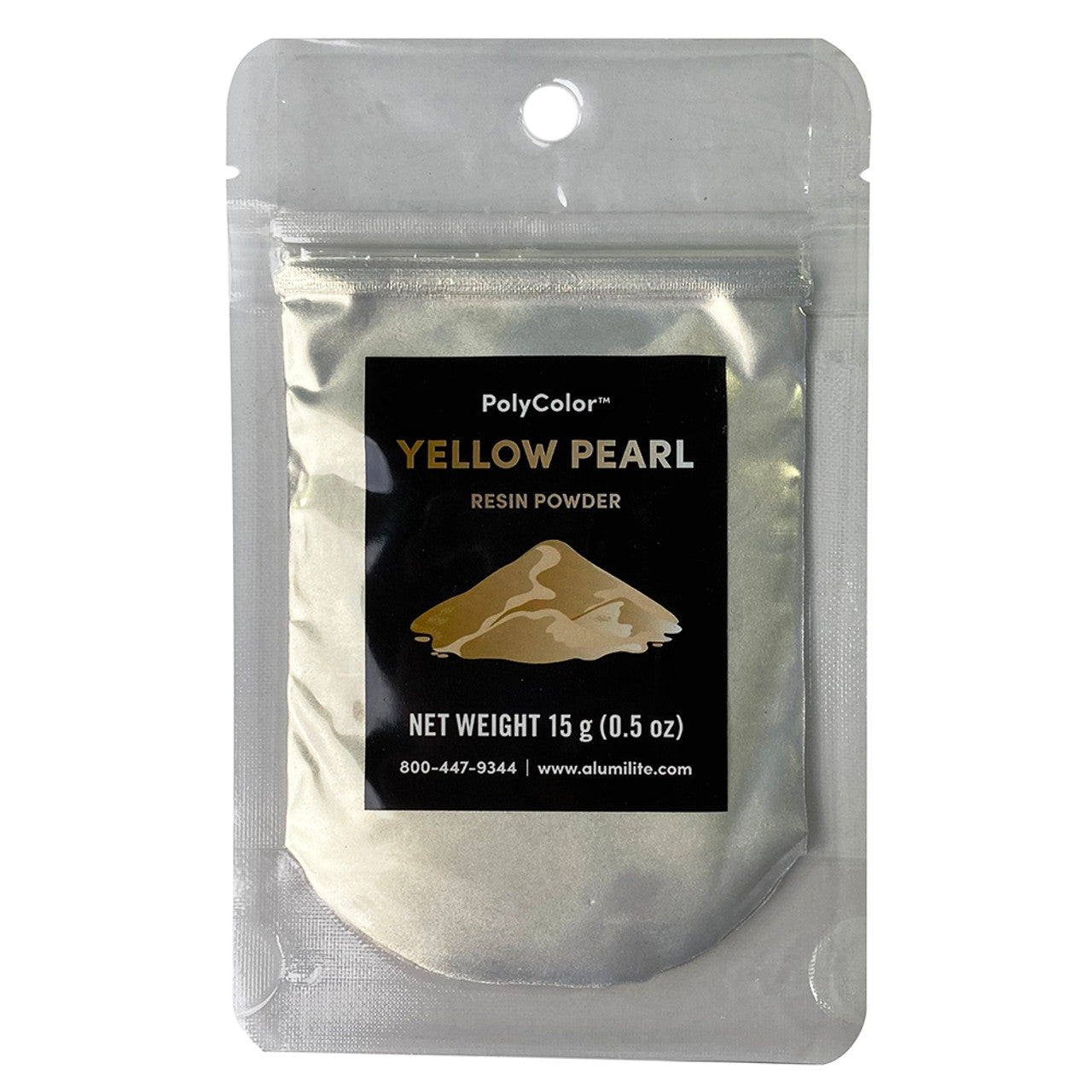 Polycolor Resin Powder Yellow Pearl 15 Gram Bag (0.5 oz) AL31039