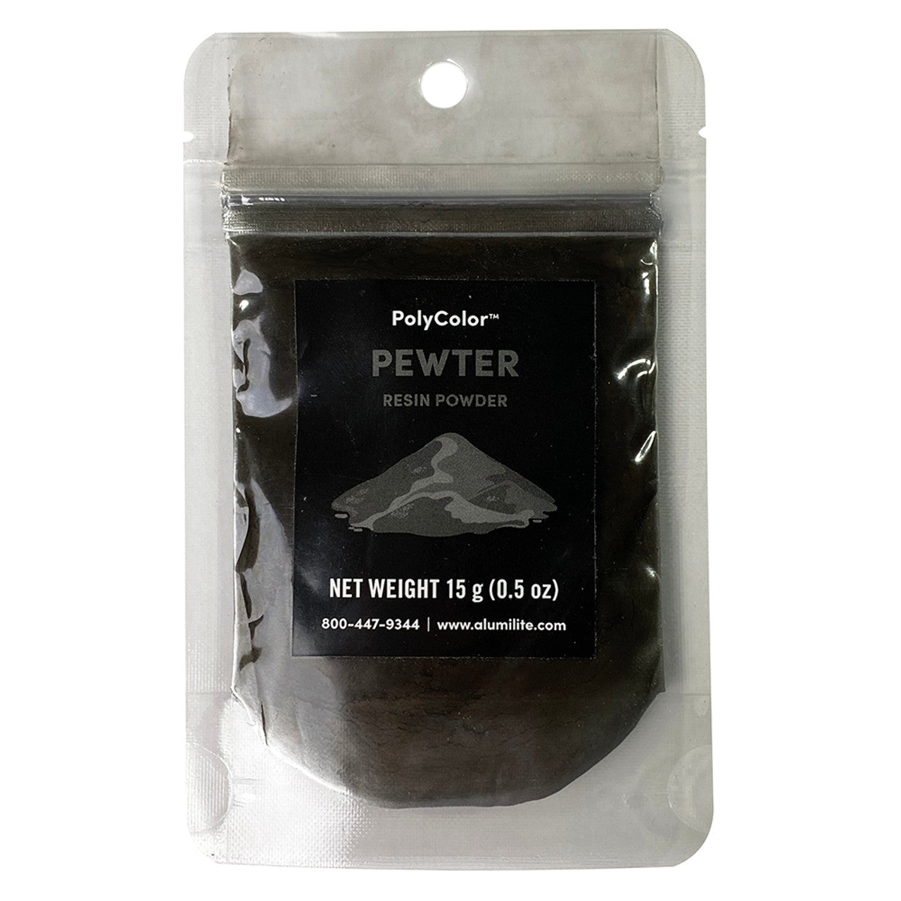 Polycolor Resin Powder Pewter Metallic 15 G Bag (0.5 oz)  AL31003-15G