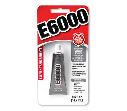 E6000 Glue MV Clear .5oz Tube 12/Case  230516C