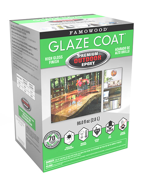 Famowood Glaze Coat Premium OUTDOOR Clear 2 kits/case 5054030C