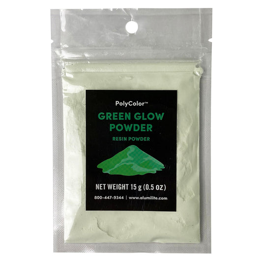 Polycolor Resin Powder Green Glow 15 G Bag (0.5 oz)  AL31061