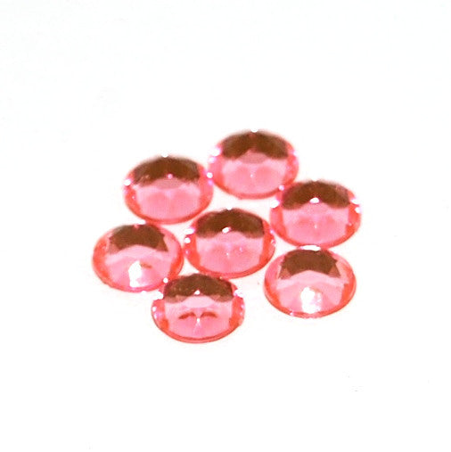Rhinestones 7mm RoundX144 Pink Foiled Back X630 015 - Creative Wholesale