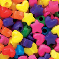 Pony Beads Mixed Neon Multi 1/2 lb #1199SV077 - Creative Wholesale