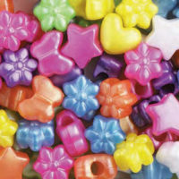 Pony Beads Mixed  Pearl Multi 1/2 lb #1199SV139 - Creative Wholesale