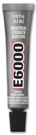 E6000 Glue Clear MV .18oz Tube 500/Case  #230400C - Creative Wholesale