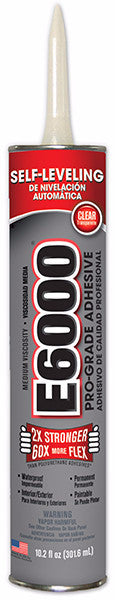 E6000 Glue Clear Medium Visc. 10.2 oz Cartridge, 12/Case #232021C - Creative Wholesale