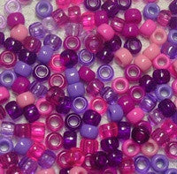 Pony Beads 6 x 9mm Transparent Colors Pkg 1000 - Creative Wholesale