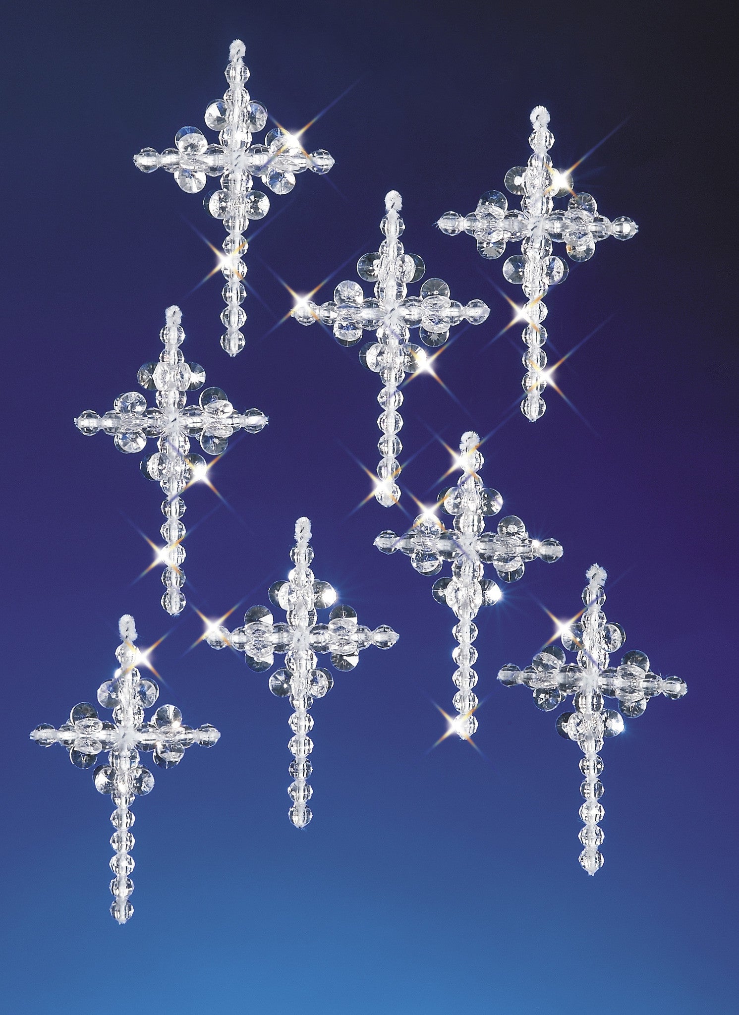 Beadery Holiday Ornament Kit Crystal Crosses #5536 - Creative Wholesale
