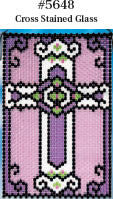 Beaded Banner Kit Stained Glass Cross #5648 - Creative Wholesale