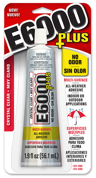 E6000 Plus  Glue Clear 1.9 oz  NO ODOR   #570120 New Product - Creative Wholesale