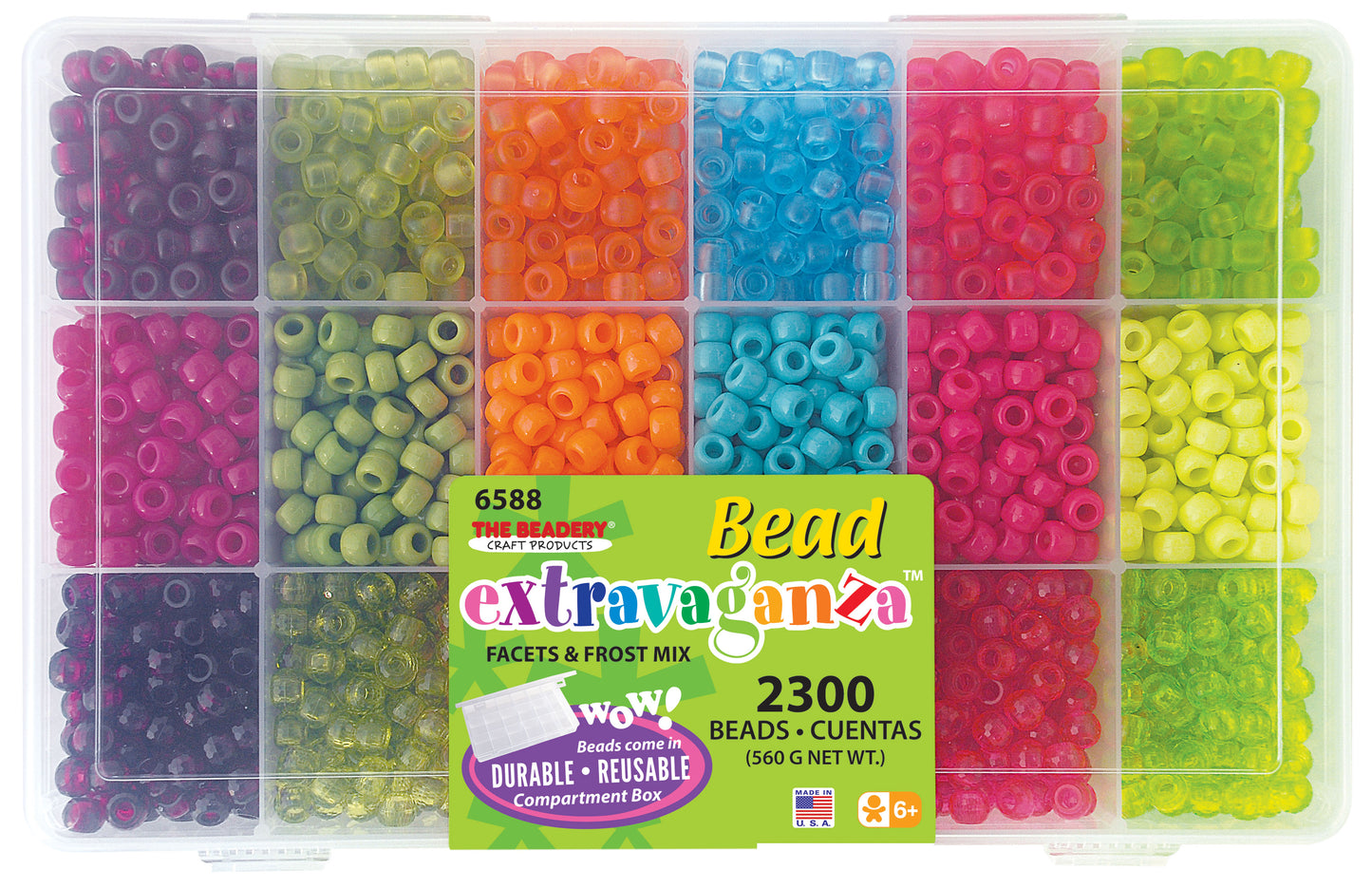 Bead Box Extravaganza Faceted & Frost Mix 6588