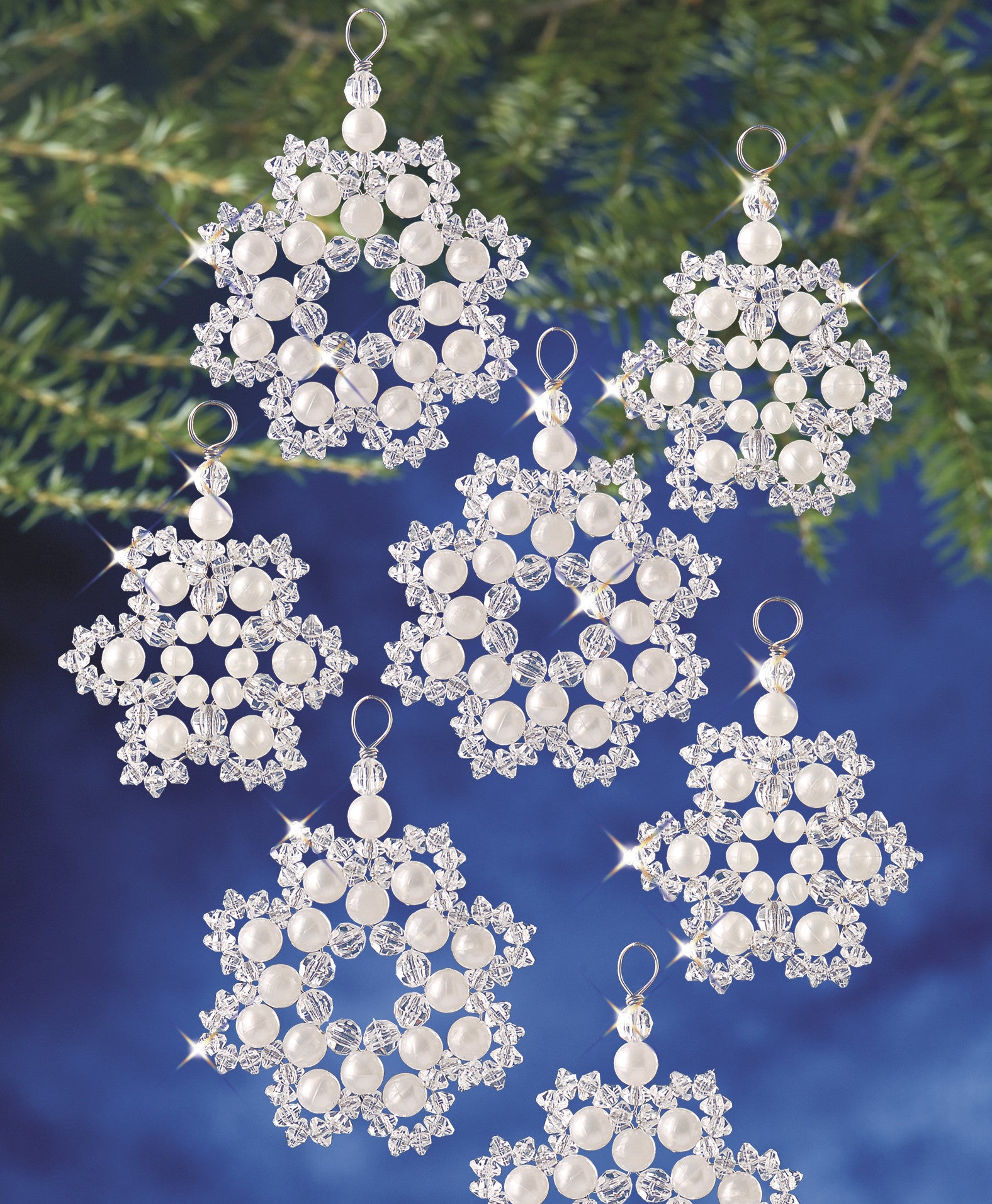 Beadery Holiday Ornament Kit Crystal & Pearl Flakes #7335 - Creative Wholesale