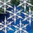 Beadery Holiday Ornament Kit Light Sapphire Snowflakes #7448 - Creative Wholesale