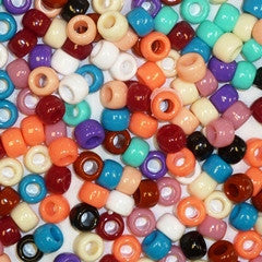 Pony Beads 6 X 9mm, Opaque Colors Pkg 1000 - Creative Wholesale