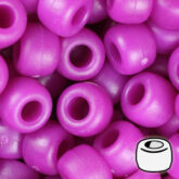 Pony Beads 6 X 9mm, Frosted/Matte Colors Pkg 1000 750V