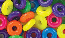 Ring Beads 14mm Neon Multi 1/4 lb #847SV077 - Creative Wholesale