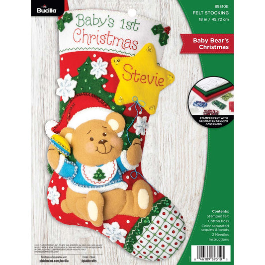 Bucilla ® Seasonal - Felt - Stocking Kits - Baby Bear's Christmas 89310E